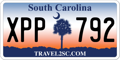 SC license plate XPP792
