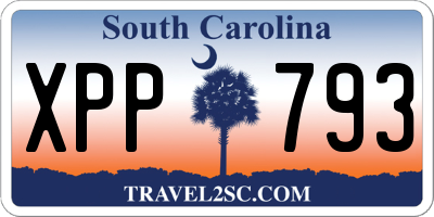 SC license plate XPP793