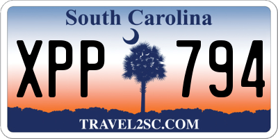 SC license plate XPP794
