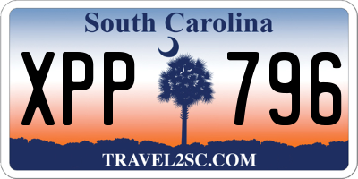 SC license plate XPP796