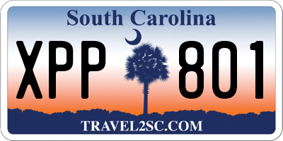 SC license plate XPP801