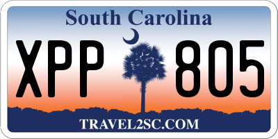 SC license plate XPP805