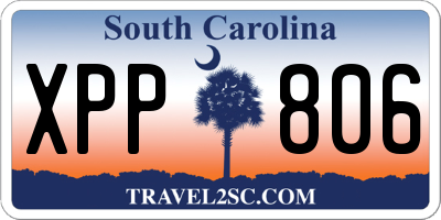 SC license plate XPP806