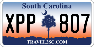 SC license plate XPP807