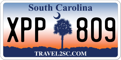 SC license plate XPP809