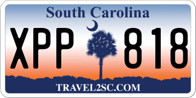 SC license plate XPP818