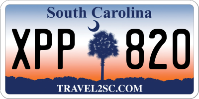 SC license plate XPP820