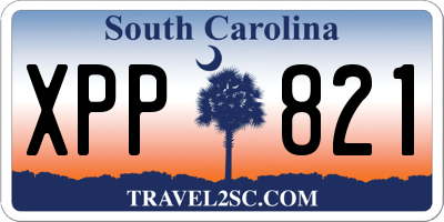 SC license plate XPP821