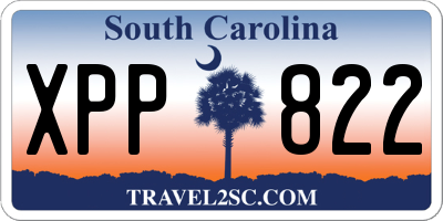 SC license plate XPP822
