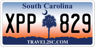 SC license plate XPP829
