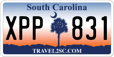 SC license plate XPP831