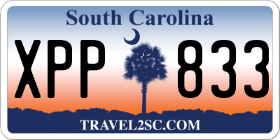 SC license plate XPP833