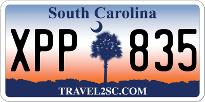 SC license plate XPP835