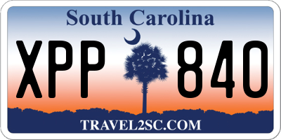 SC license plate XPP840
