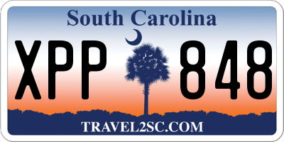 SC license plate XPP848