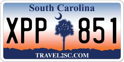 SC license plate XPP851