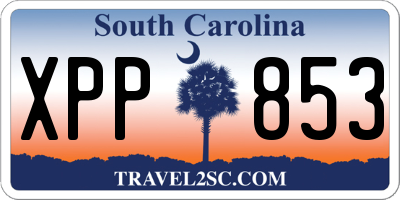 SC license plate XPP853
