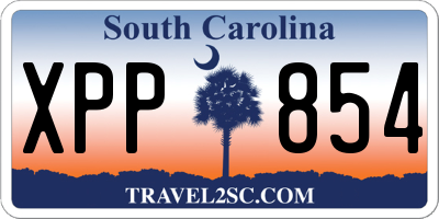 SC license plate XPP854