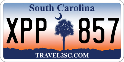 SC license plate XPP857