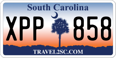 SC license plate XPP858