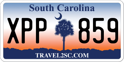 SC license plate XPP859