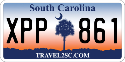 SC license plate XPP861