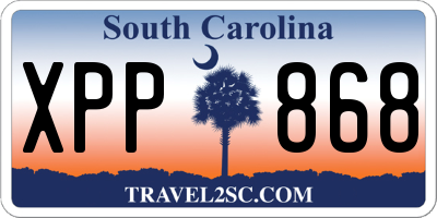 SC license plate XPP868