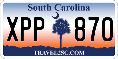 SC license plate XPP870