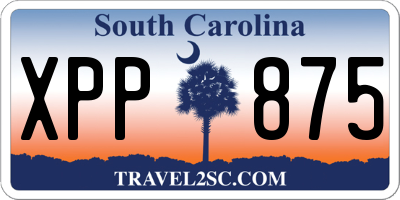 SC license plate XPP875