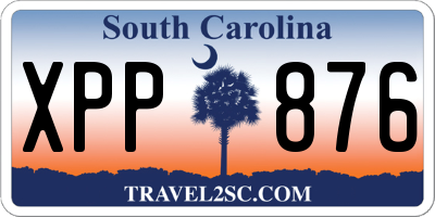 SC license plate XPP876