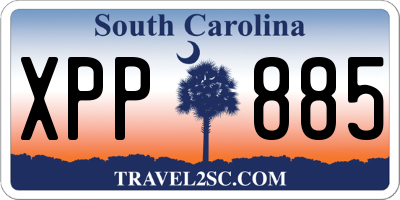 SC license plate XPP885