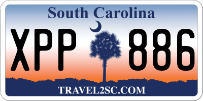 SC license plate XPP886