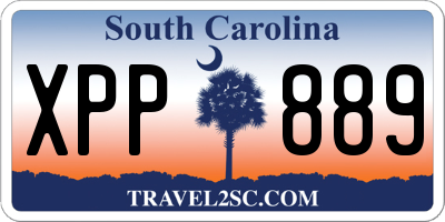 SC license plate XPP889