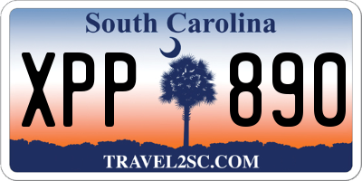 SC license plate XPP890