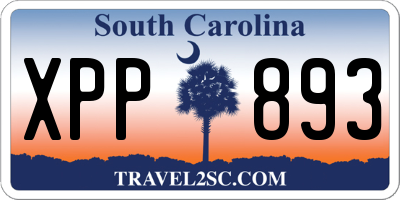 SC license plate XPP893