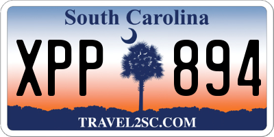 SC license plate XPP894