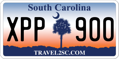 SC license plate XPP900