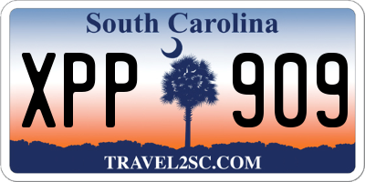 SC license plate XPP909