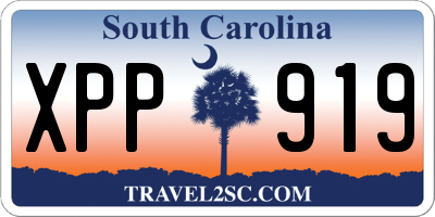 SC license plate XPP919