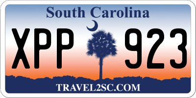 SC license plate XPP923