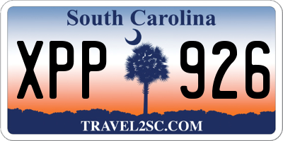 SC license plate XPP926