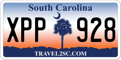 SC license plate XPP928