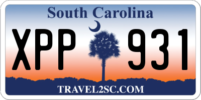SC license plate XPP931