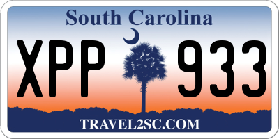 SC license plate XPP933