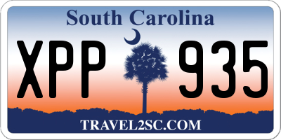 SC license plate XPP935
