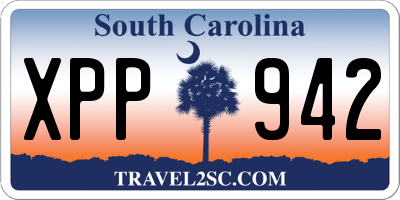 SC license plate XPP942