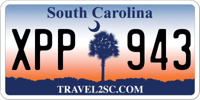 SC license plate XPP943