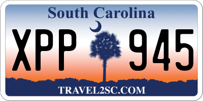SC license plate XPP945