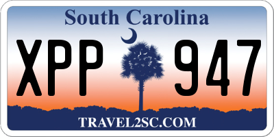 SC license plate XPP947