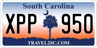 SC license plate XPP950